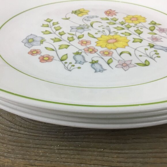 Corelle Spring Meadow Dinner Plates Set Of 4 10 1/4" Floral Pattern Durable Ever - Picture 9 of 9